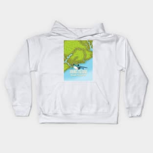 Johns Island map Kids Hoodie